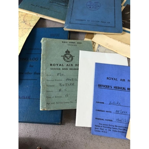 378 - Military Interest, interesting collection of WW2 items belonging to a RAF officer navigator who trai... 