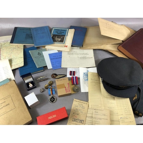 378 - Military Interest, interesting collection of WW2 items belonging to a RAF officer navigator who trai... 