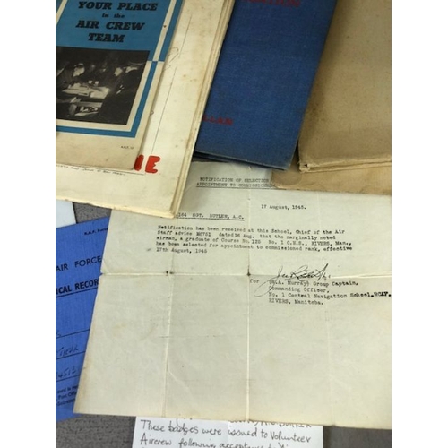 378 - Military Interest, interesting collection of WW2 items belonging to a RAF officer navigator who trai... 