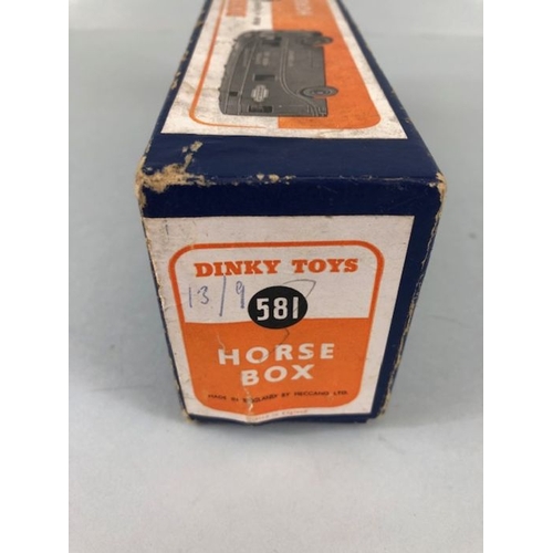 382 - Vintage toys, Dinky Toys 581 Horse box in original box along with Dinky toys Jaguar 157