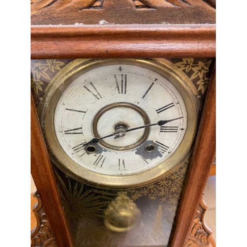 389 - Two mantle clocks, one marble and a octagonal occasional table on castors