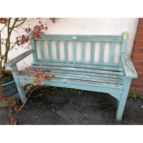 403 - Wooden painted Garden bench approx 128cm wide