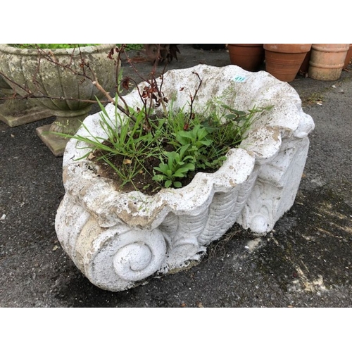 415 - White painted planter in the form of a shell