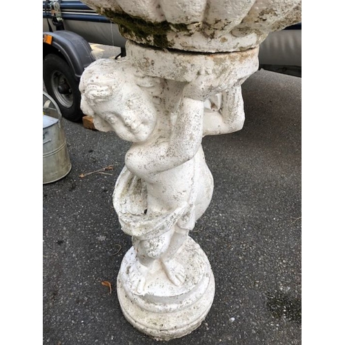 419 - Large garden statue planter total height approx 94cm