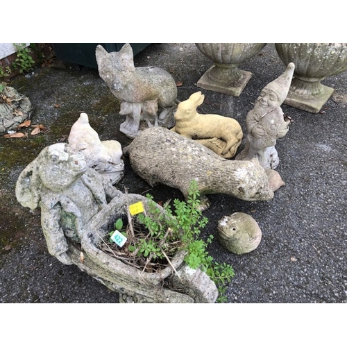 422 - Collection garden concrete animals (7)