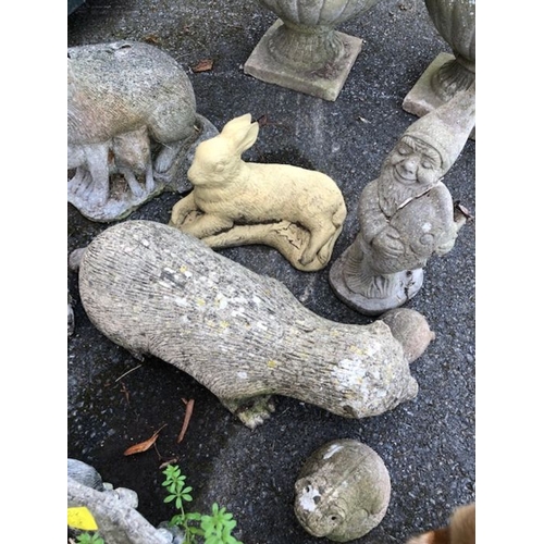 422 - Collection garden concrete animals (7)