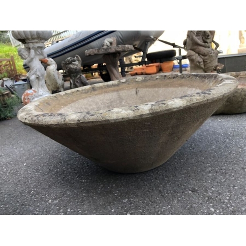 425 - Two large conical garden planters each 77cm in diameter