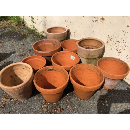 448 - Collection of Terracotta garden pots (10)