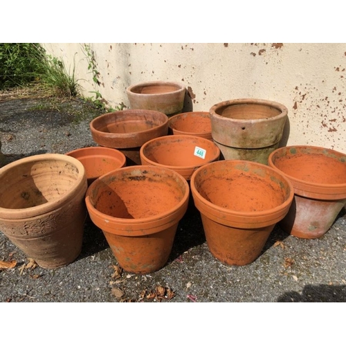 448 - Collection of Terracotta garden pots (10)