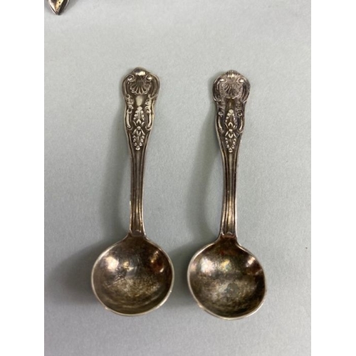 54 - Silver interest, 2 Victorian  English silver Birmingham hallmarked salts with spoons approximately 6... 