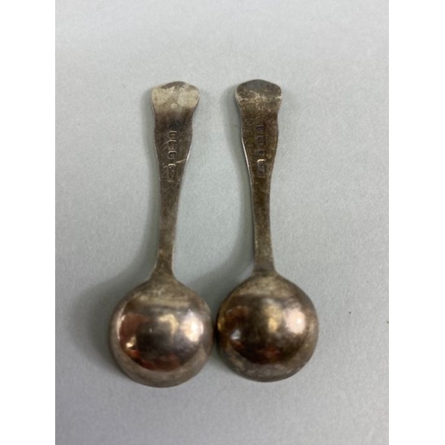 54 - Silver interest, 2 Victorian  English silver Birmingham hallmarked salts with spoons approximately 6... 