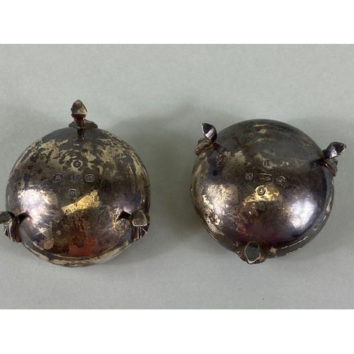 54 - Silver interest, 2 Victorian  English silver Birmingham hallmarked salts with spoons approximately 6... 