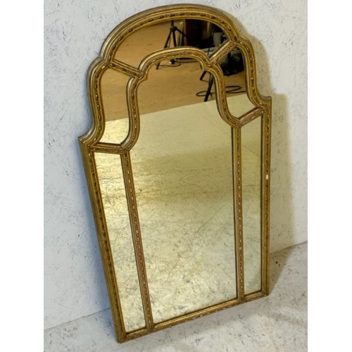 57 - Antique Ornate Gilt framed mirror approx 45 x 85cm