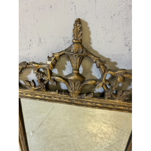 63 - Antique bevel edge Mirror in ornate gilt frame the mirror 41 x 59cm