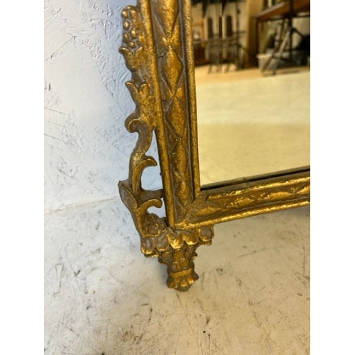 63 - Antique bevel edge Mirror in ornate gilt frame the mirror 41 x 59cm