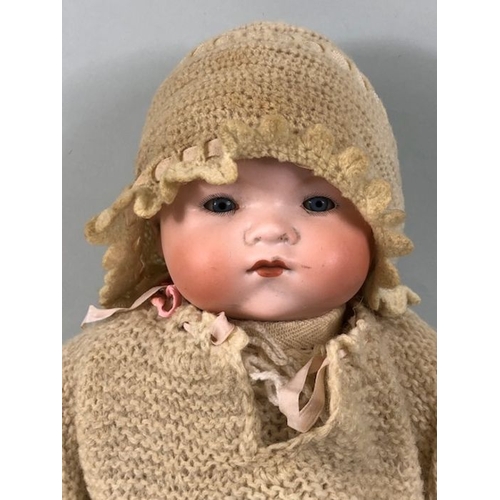 68 - Vintage Doll, early 20th century  Armand Marseille , Bisque head, cloth body baby doll  with cry box... 