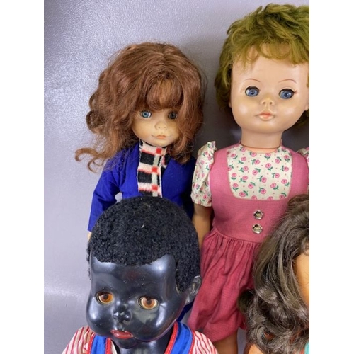 91 - Vintage dolls, a collection of late 20th century English manufactured  children's dolls mostly in th... 