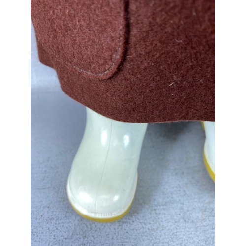 93 - vintage toys,Gabrielle Paddington bear wearing coat hat and white wellingtons approximately 45cm hig... 