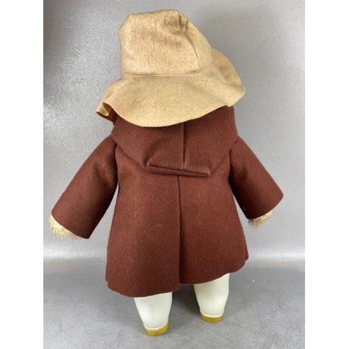 93 - vintage toys,Gabrielle Paddington bear wearing coat hat and white wellingtons approximately 45cm hig... 