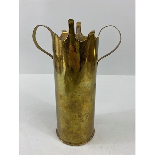 French WWI Brass Shell Casing Vase