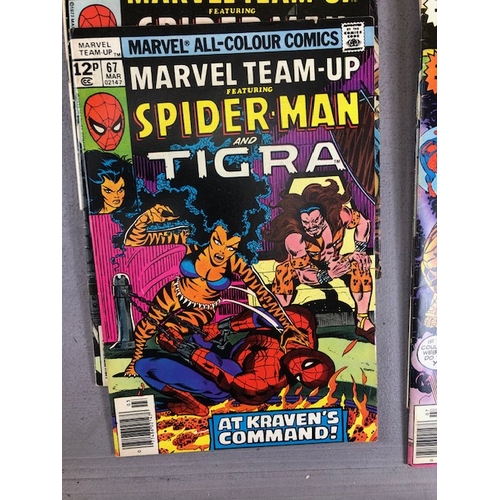 Marvel Comics ,collection of Spiderman team ups, selection of 