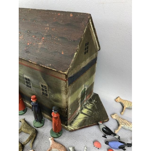 19th Century ERZGEBIRGE Nor Ark (Noah's Ark) German flat