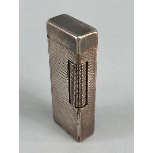 145 - Dunhill, vintage Rollagas silver plated lighter in original box with instructions and cleaning pack,... 