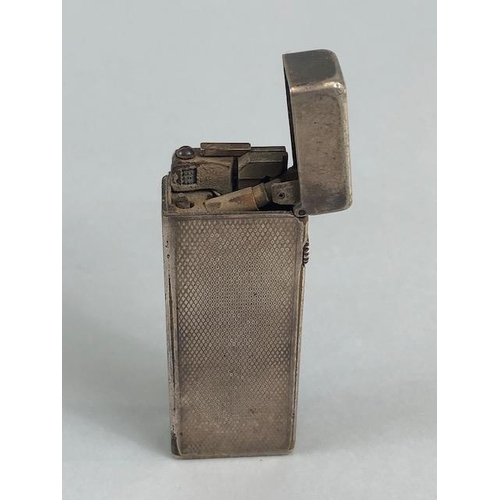 145 - Dunhill, vintage Rollagas silver plated lighter in original box with instructions and cleaning pack,... 