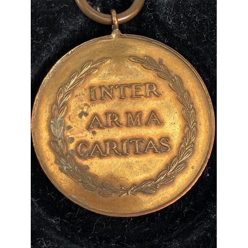 151 - Militaria interest, WW1, Red Cross war service medal 1914-1918 in case silver hallmarked watch chain... 