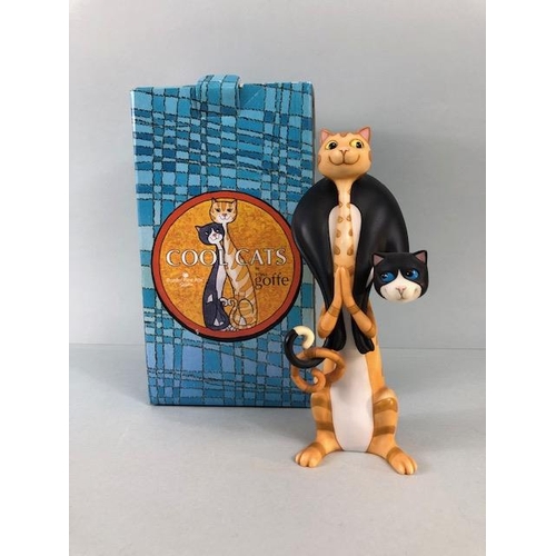 162 - Cool Cats by Toni Goffe, collection of cat  figures to include A5738 Our First Litter, A5640 My hero... 