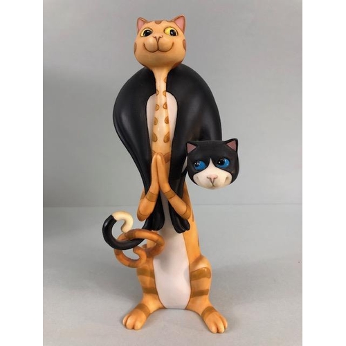 162 - Cool Cats by Toni Goffe, collection of cat  figures to include A5738 Our First Litter, A5640 My hero... 