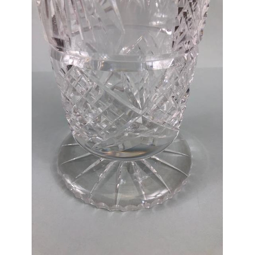 178 - Cut Glass, large cut glass bouquet vase approximately 32cm high (some chips to rim)