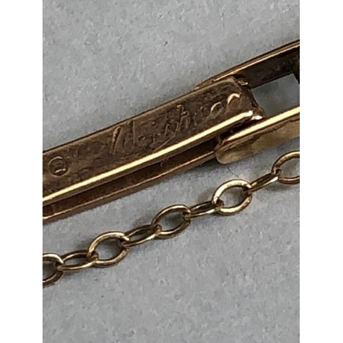 26 - 9ct Gold bracelet and engraved bar A/F and approx 12.6g