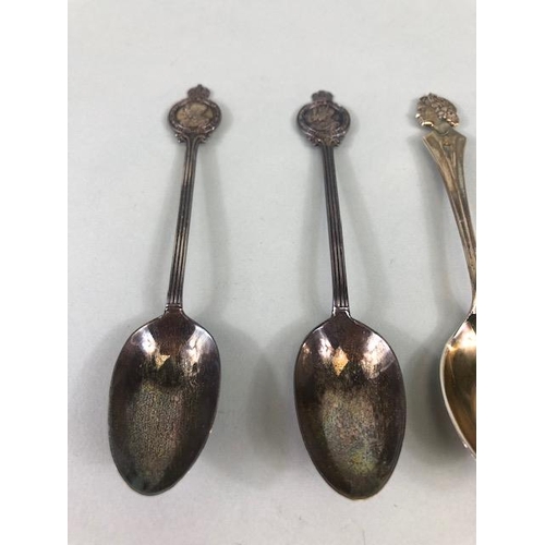 29 - Hallmarked silver royal and coronation spoons, three pairs of boxed silver spoons (6)