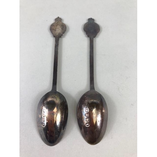 29 - Hallmarked silver royal and coronation spoons, three pairs of boxed silver spoons (6)