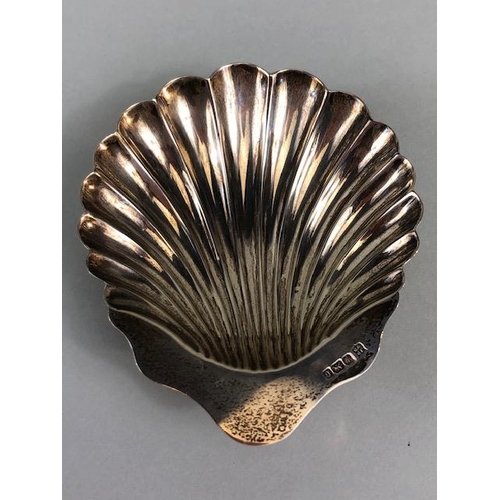 3 - Collection of four Hallmarked English silver shell designed salts, the largest 10 x 8cm and total we... 