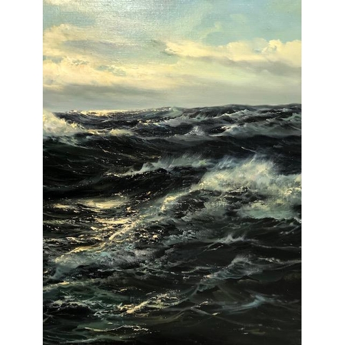 310 - ENDRE VON DERERA (Hungarian b.1903), oil on canvas of a seascape, signed lower left, approx 70cm x 1... 