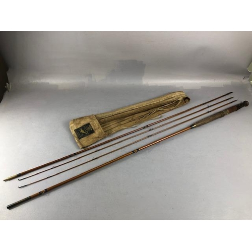 314 - Angling interest , Hardy's Bros 1873 patent fly fishing Rod No 68202 4 section cane rod in original ... 