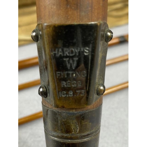 314 - Angling interest , Hardy's Bros 1873 patent fly fishing Rod No 68202 4 section cane rod in original ... 