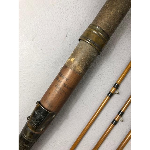 314 - Angling interest , Hardy's Bros 1873 patent fly fishing Rod No 68202 4 section cane rod in original ... 