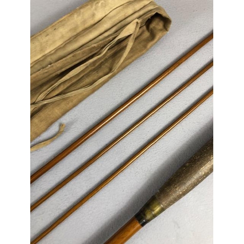 314 - Angling interest , Hardy's Bros 1873 patent fly fishing Rod No 68202 4 section cane rod in original ... 