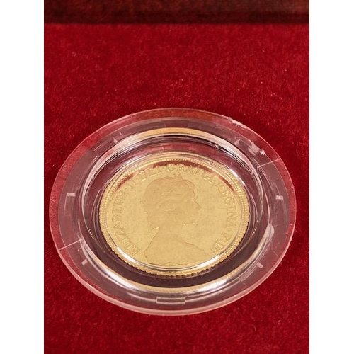 32 - 1980 UK gold proof half sovereign coin, in original box with certificate and original shipping cardb... 