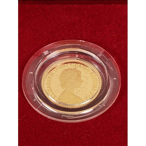 36 - 1980 UK gold proof Half sovereign coin, in original box with certificate and original shipping cardb... 