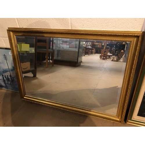 381 - Bevel edged gilt framed mirror approx 102 x 72cm