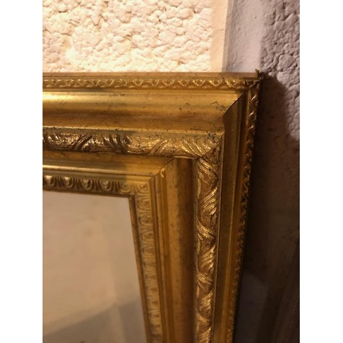 381 - Bevel edged gilt framed mirror approx 102 x 72cm