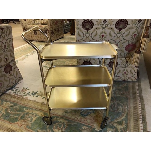 383 - Mid century tea/ gin trolley with detachable tray