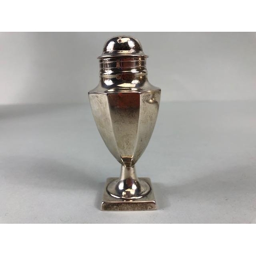 43 - Antique English Hallmarked silver, Two Neo classical urn shaped pounces, each approximately 9cm high... 