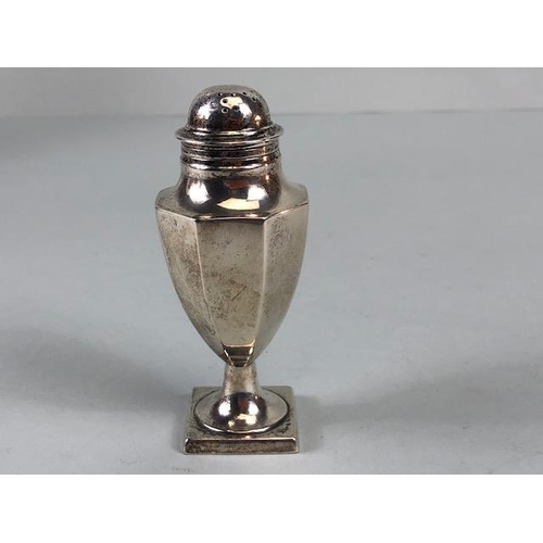 43 - Antique English Hallmarked silver, Two Neo classical urn shaped pounces, each approximately 9cm high... 