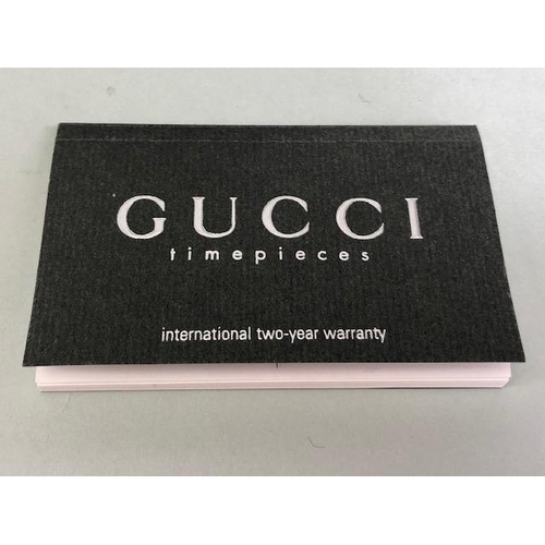 52A - Gucci watch, 1990s ladies iconic GP bracelet  wrist watch with interchangeable coloured bezels, comp... 