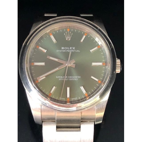 55 - A gents stainless steel Rolex Oyster Perpetual Air King automatic wrist watch ref. 114200, no. 70190... 